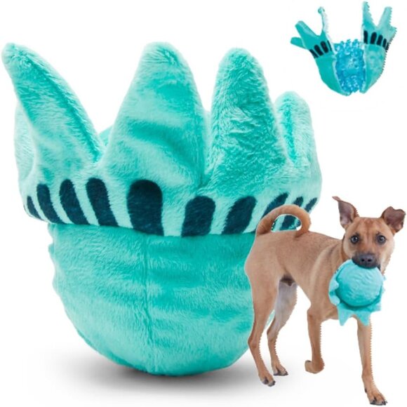 Other - Lady Liberty Ball 2-in-1 Dog Toy - Plush Squeaky Toy for Large Dogs | Large